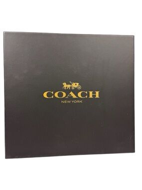 Coach New York | Black Gift Box with Gold Logo & Gold Interior